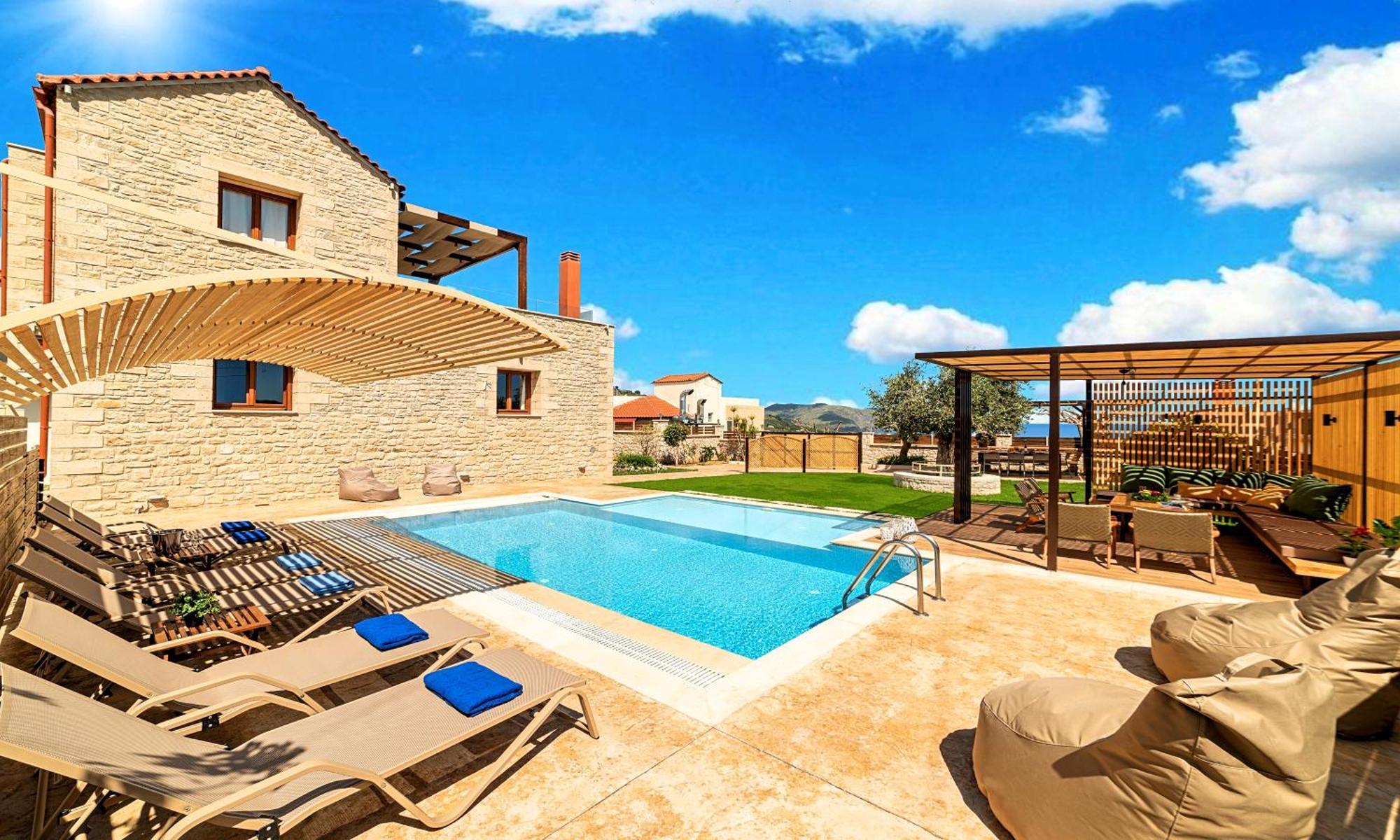 Cretan Sunrise Villa Heated Pool Dhimitrouliana Luaran gambar